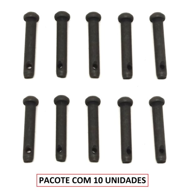 PACOTE C/ 10 UN - PINO FORQUILHA MENOR CATRACA FREIO AUTOMÁTICA RANDON: 251000136 / MASTER: 19X127 / VW: 2RD609281