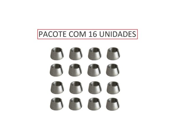 PACOTE C/ 16 UN - ADAPTADOR PRISIONEIRO CÔNICO CUBO RODA (5/8) ORIGINAL VOLKSWAGEN - CÓDS: T14501271A / TG5501271