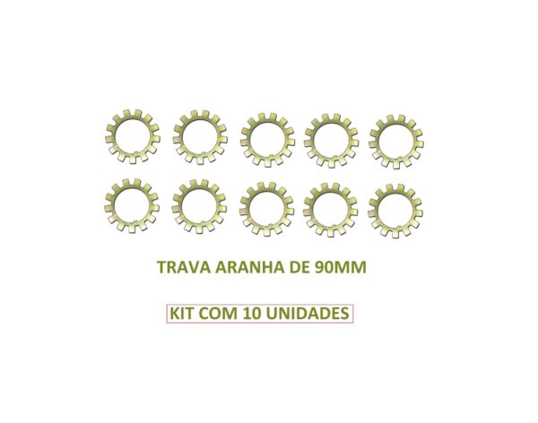 PACOTE C/ 10 UN - TRAVA ARANHA RETA 90MM - P/ CARRETAS NOMA/IDEROL/FACCHINI - CÓD SILPA: 1460130054