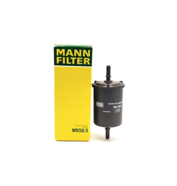 FILTRO COMBUSTÍVEL VW 1.0/1.6 - CÓDS MANN: WK58/3 / HYUNDAI: 1SO18BR005 / VW: 6QE201511C / 1SB201511