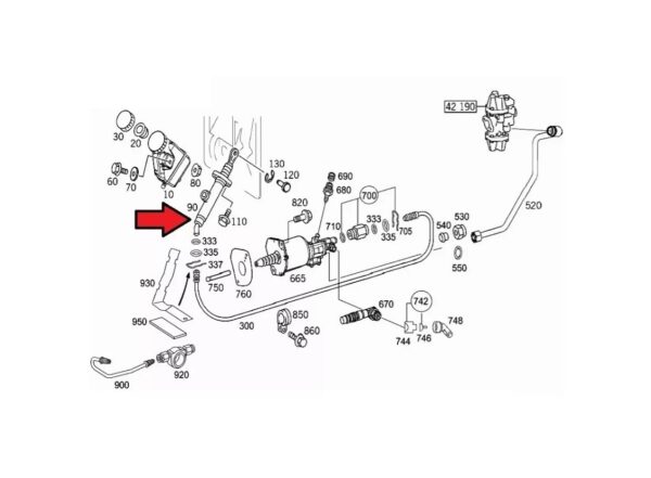 CILINDRO MESTRE EMBREAGEM MB ATEGO AXOR - CÓDS: MB: 0022950206 / 82703 / 6284600703 / RDA-1099 / 17551 / 29100 - Image 2