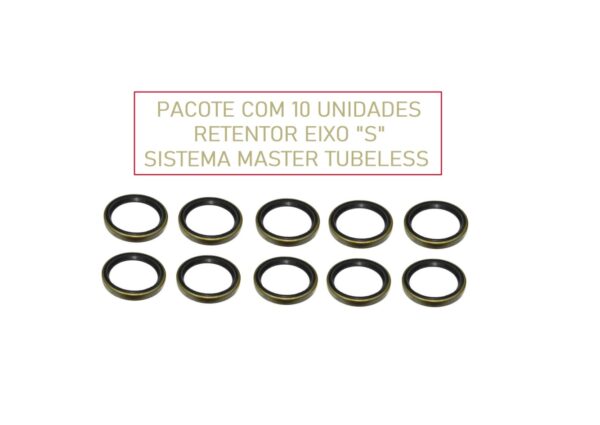 PACOTE C/ 10 UN - RETENTOR EIXO S” SISTEMA MASTER TUBELESS (41,10X50,80X5,90) – CÓDS: 210401122 / 0308791061 / 5141