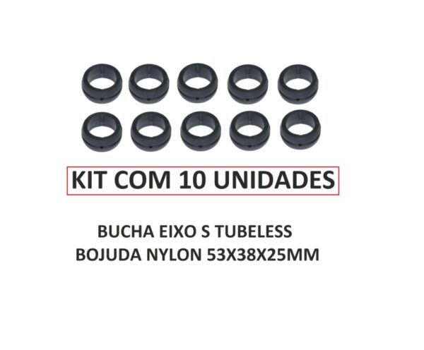 PACOTE C/ 10 UN - BUCHA NYLON P/ EIXO S TUBELESS 53X38X25MM - CÓDS: RANDON: 251000020 / VW: 2RR607025A - Image 3